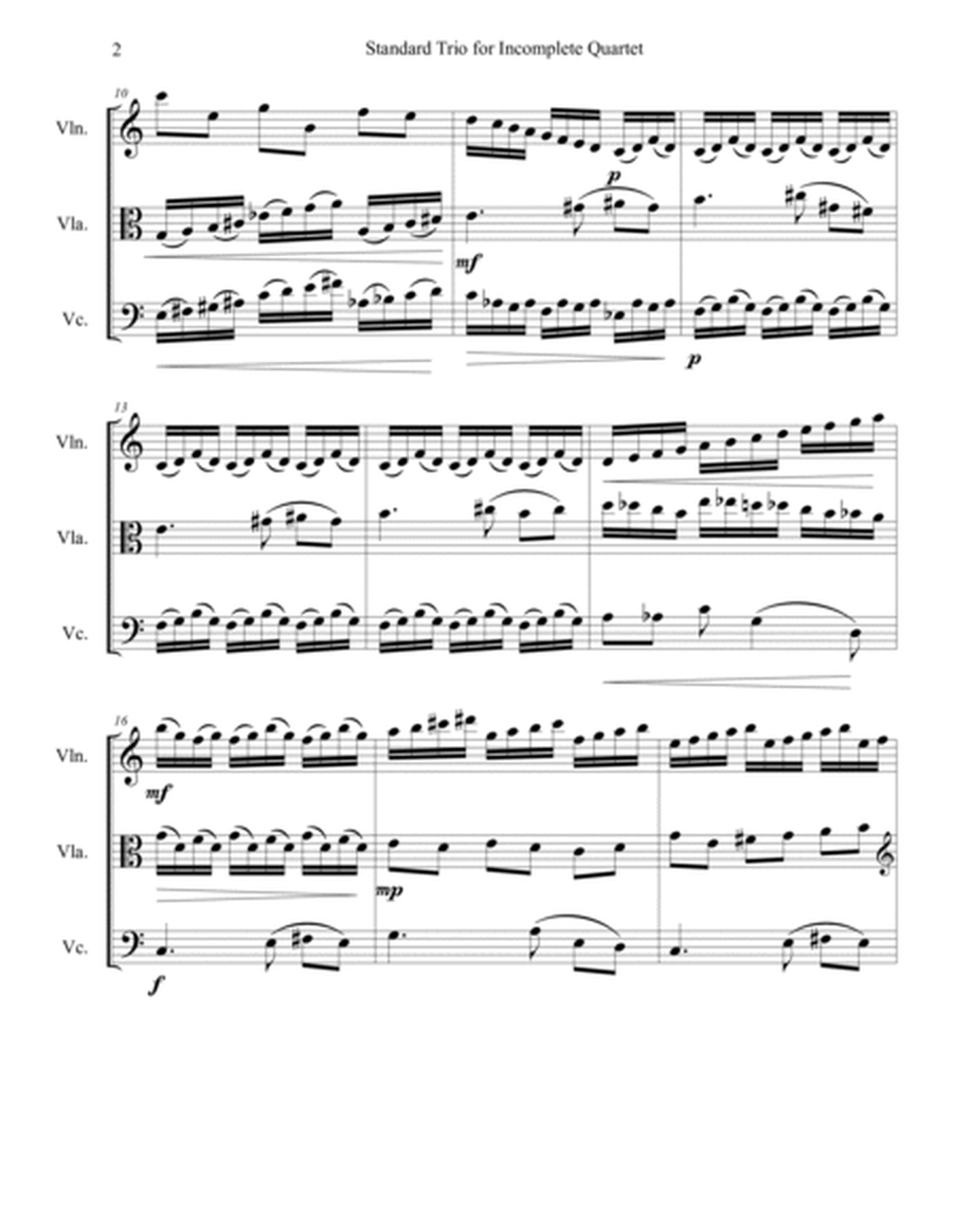 Standard Trio for Incomplete Quartet