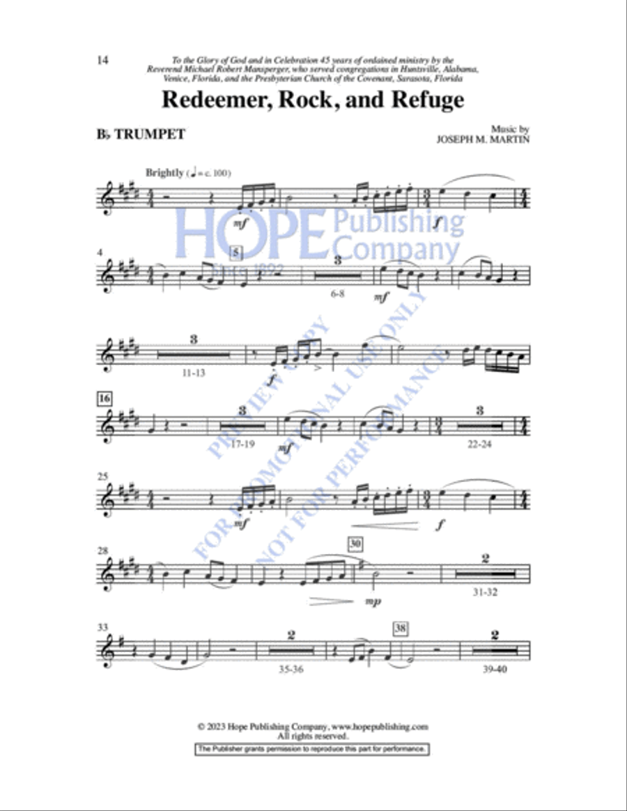 Redeemer, Rock, and Refuge 4-Part scores gallery preview page 15