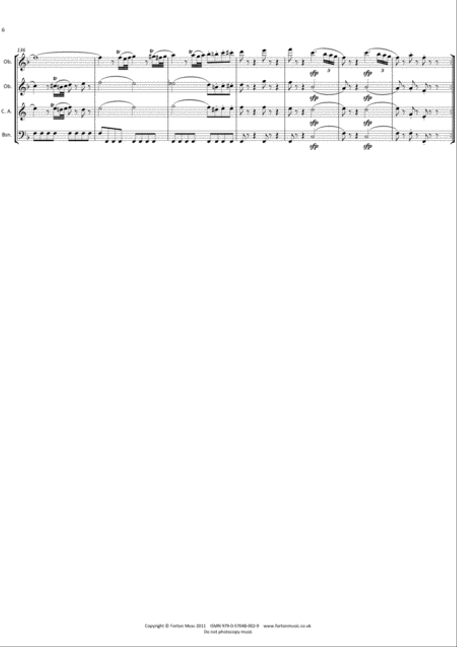 Oboe Quartet Woodwind Trio scores gallery preview page 6