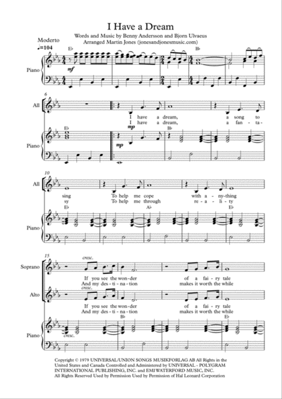 I Have A Dream 4-Part scores gallery preview page 2