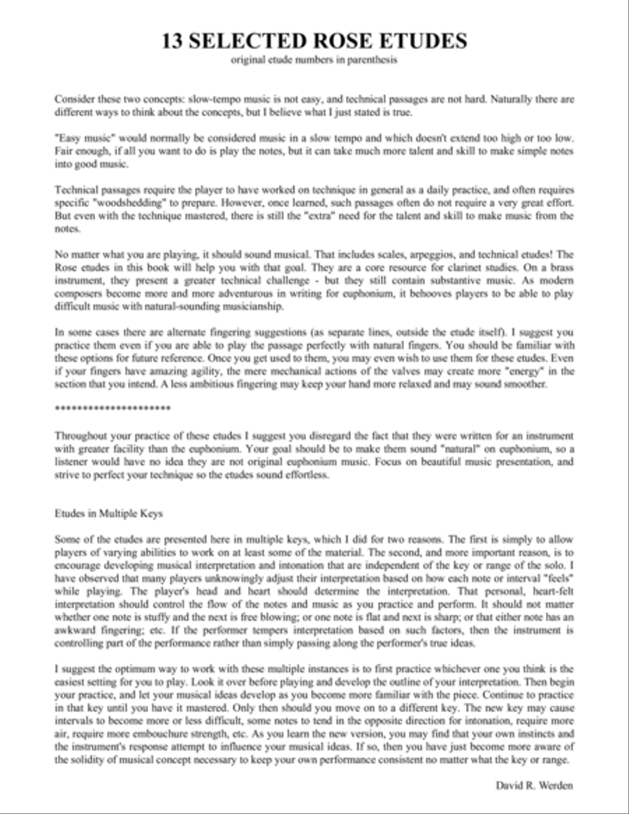13 Selected Rose Etudes Euphonium scores gallery preview page 2