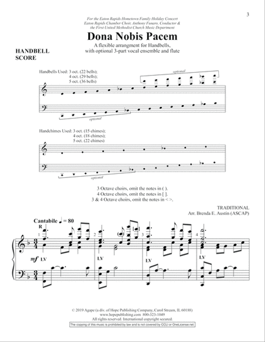 Dona Nobis Pacem Choir scores gallery preview page 3
