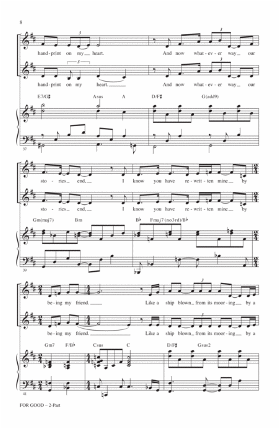 For Good (from Wicked) (arr. Roger Emerson) 2-Part scores gallery preview page 6
