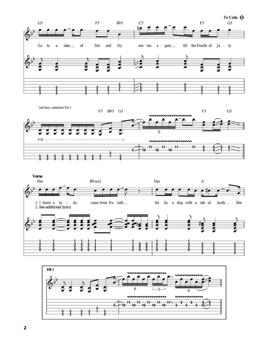 Lake Of Fire Acoustic Guitar scores gallery preview page 2