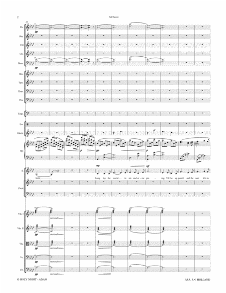 O Holy Night (Cantique de Noel) Adolphe Adam Orchestral Accompaniment in Ab Full Orchestra scores gallery preview page 6