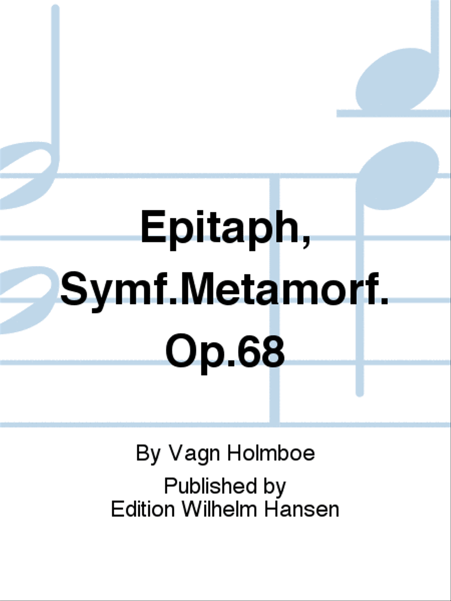 Epitaph, Symf.Metamorf. Op.68 School and Community scores gallery preview page 1