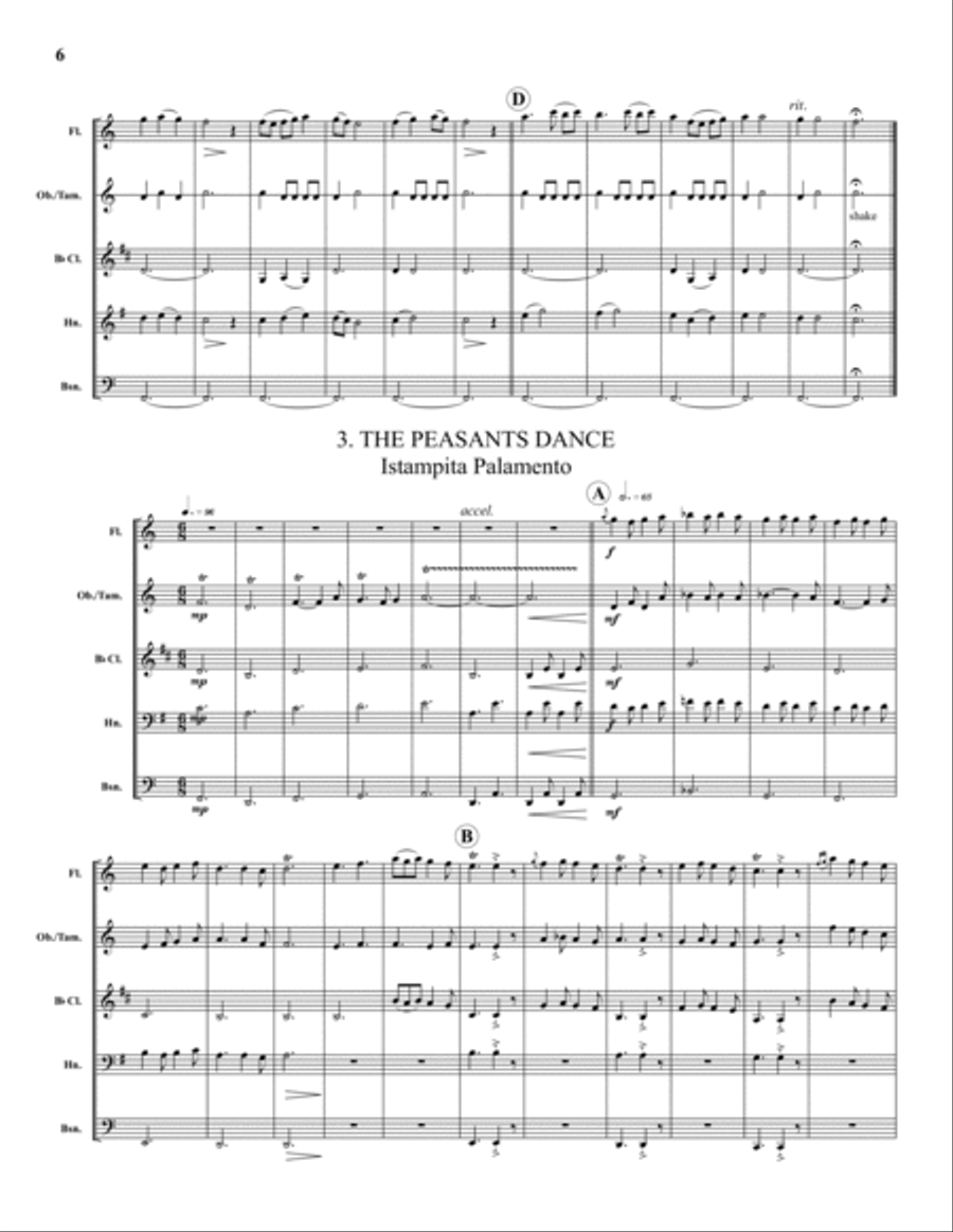 Medieval Suite Woodwind Quintet scores gallery preview page 6