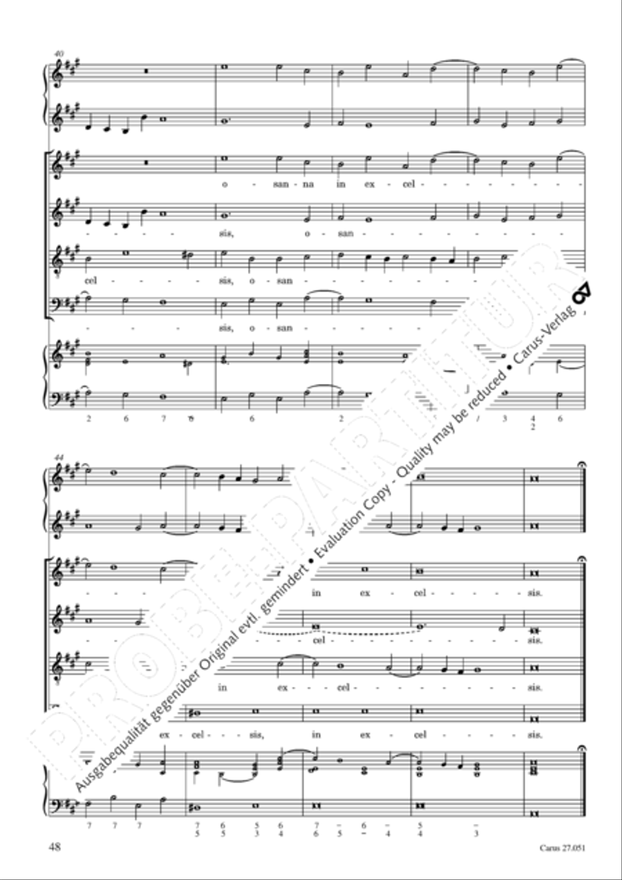 Missa in A Major 4-Part scores gallery preview page 49