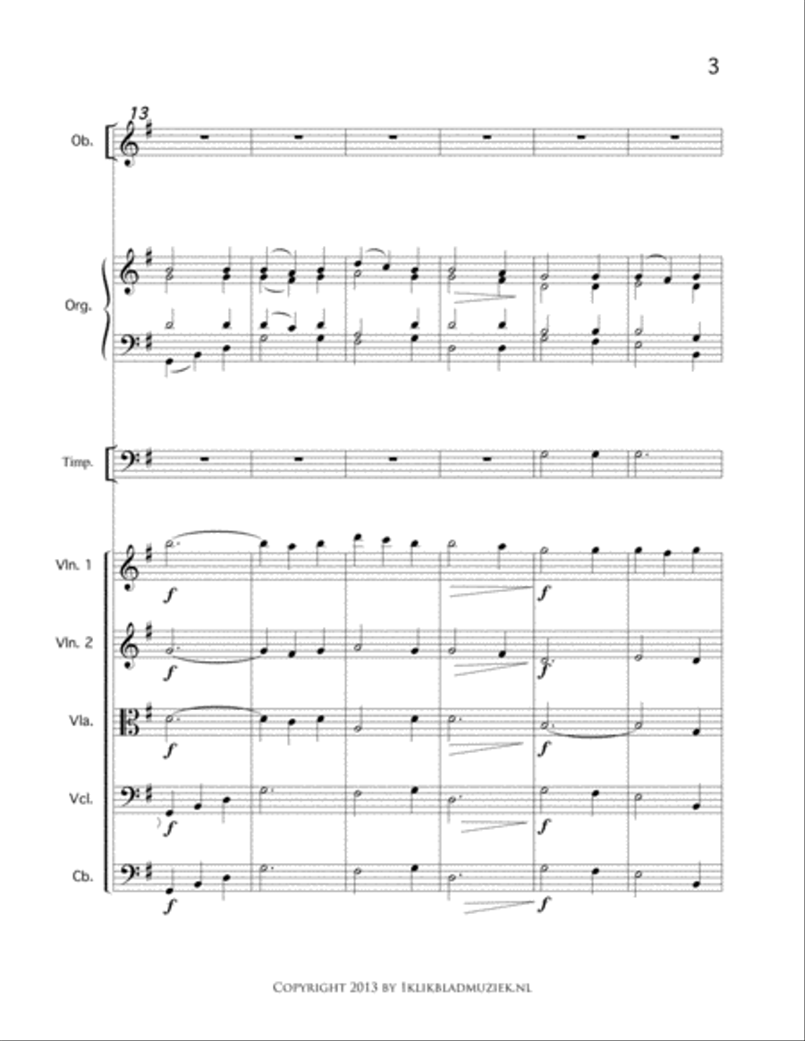 Grote God, Wij Loven U Oboe scores gallery preview page 3