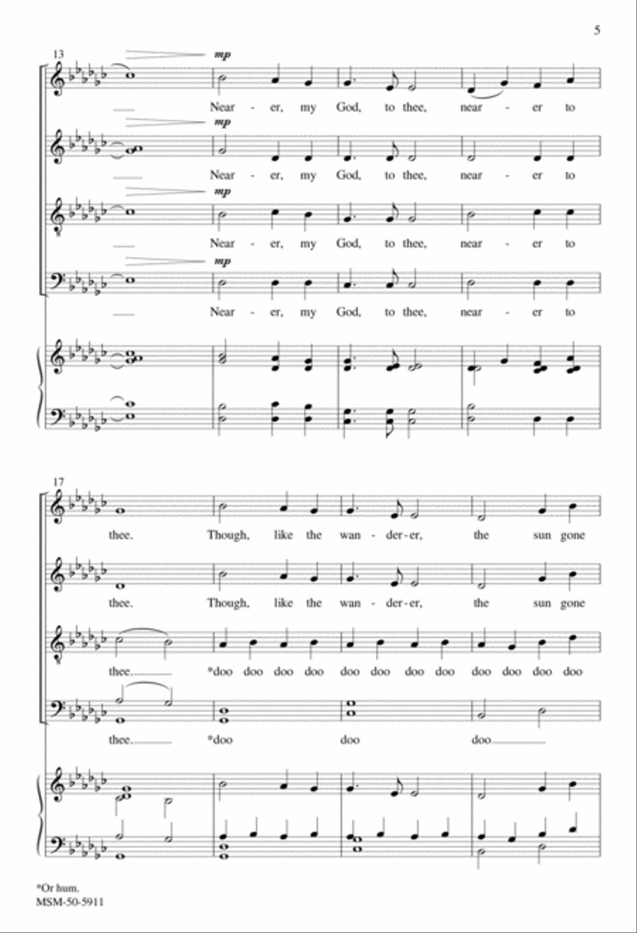 Nearer, My God, to Thee Divisi scores gallery preview page 4