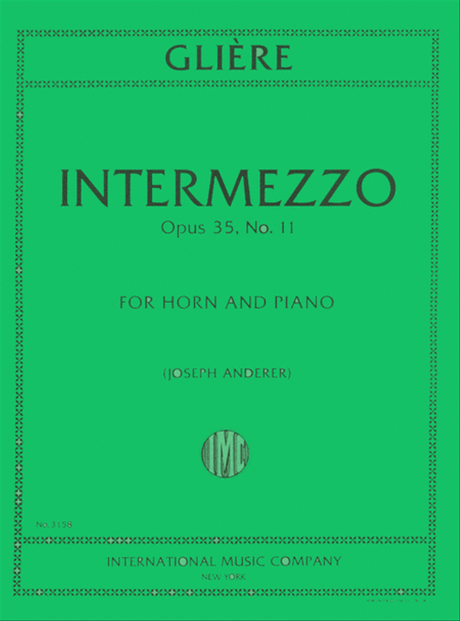 Intermezzo, Op. 35 No. 11 Horn scores gallery preview page 1