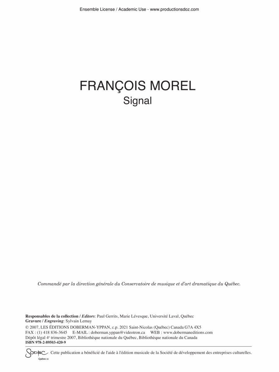 Signal Signal Flute Solo scores gallery preview page 1