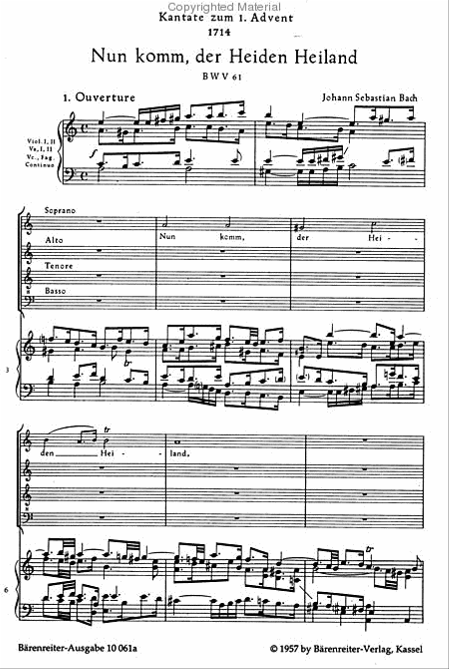 Nun komm, der Heiden Heiland, BWV 62 4-Part scores gallery preview page 3