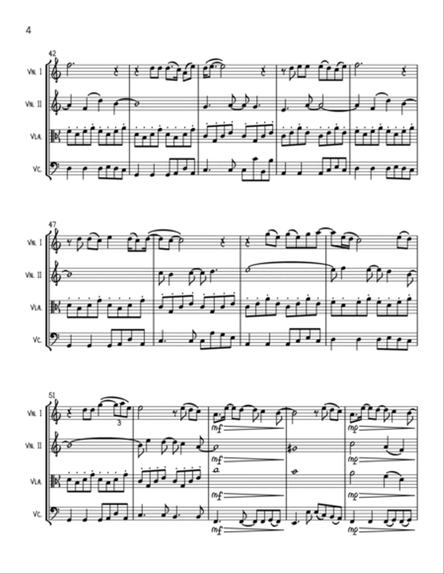 Flowers String Quartet scores gallery preview page 4