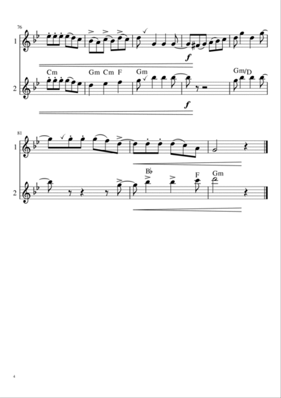 Two Little Spanish Duets Woodwind Ensemble scores gallery preview page 4