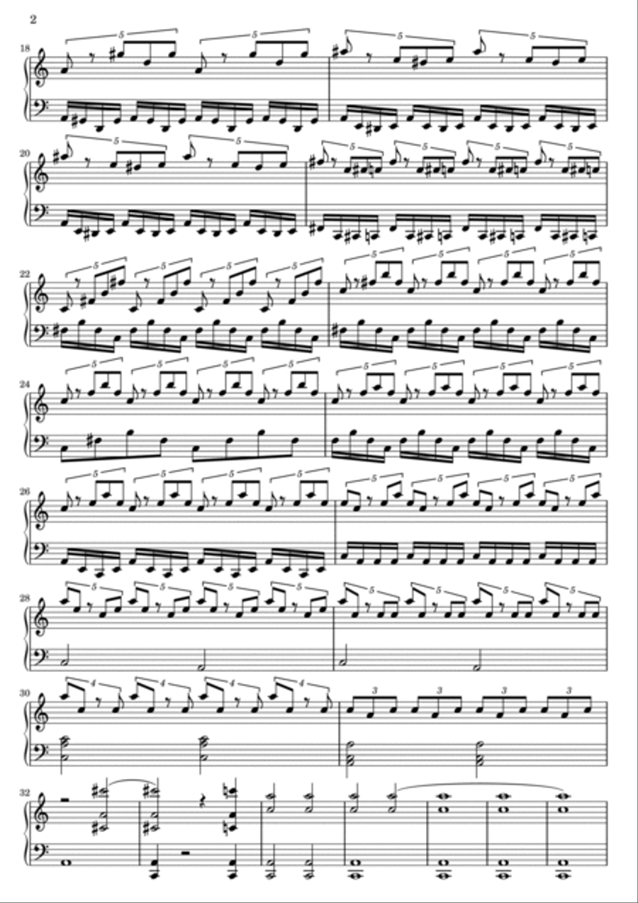 Mono-Phonic Piano Solo scores gallery preview page 2