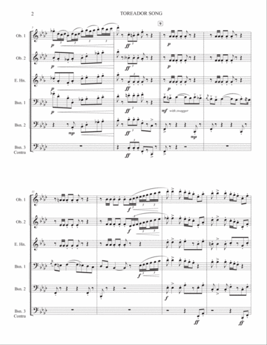 "Toreador Song" from Carmen Suite (Double Reed Ensemble)