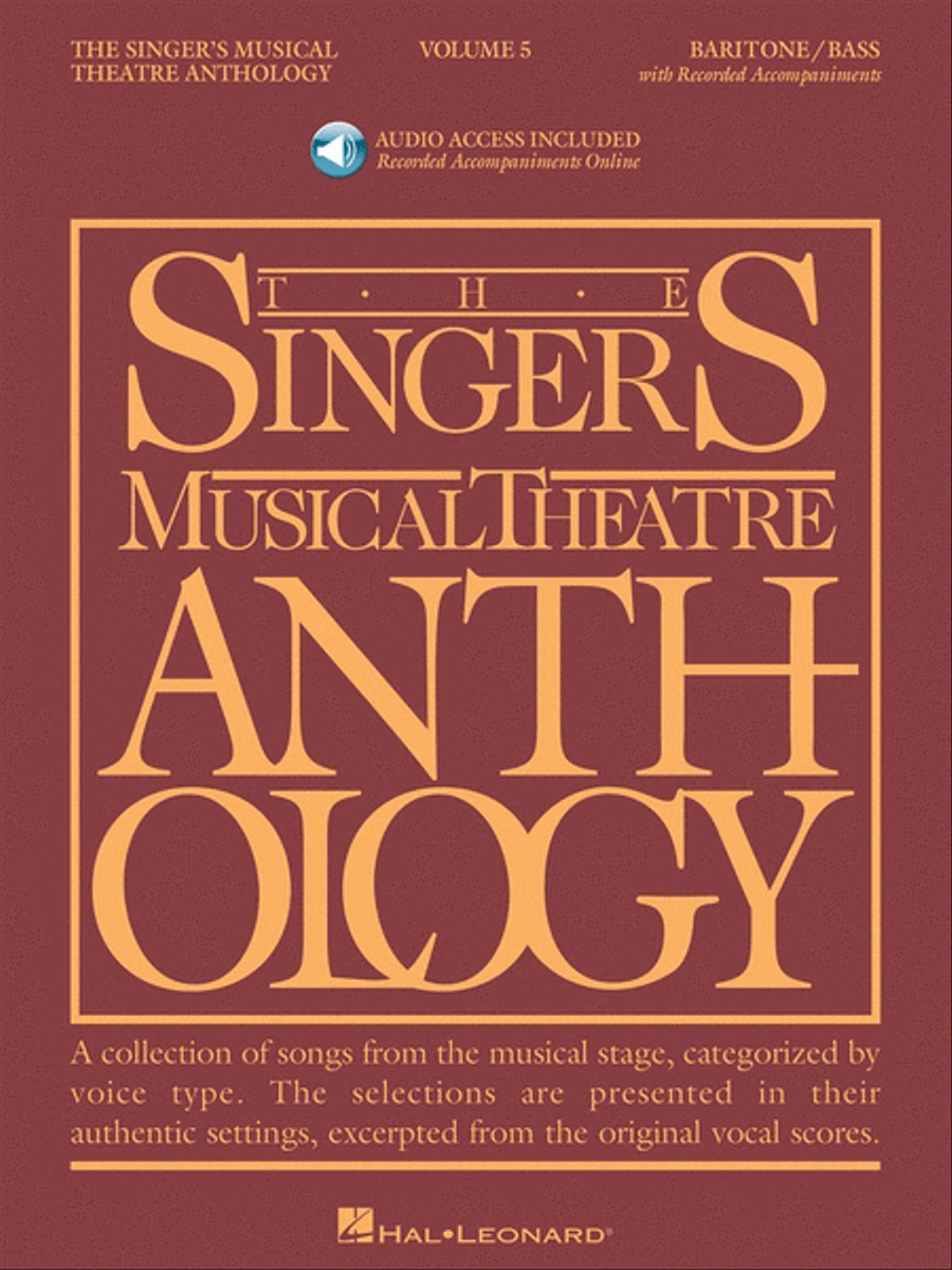 Singers Musical Theatre Anth V5 Bar Bass Book/Online Audio Voice scores gallery preview page 1