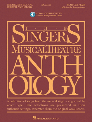 Book cover for Singers Musical Theatre Anth V5 Bar Bass Book/Online Audio