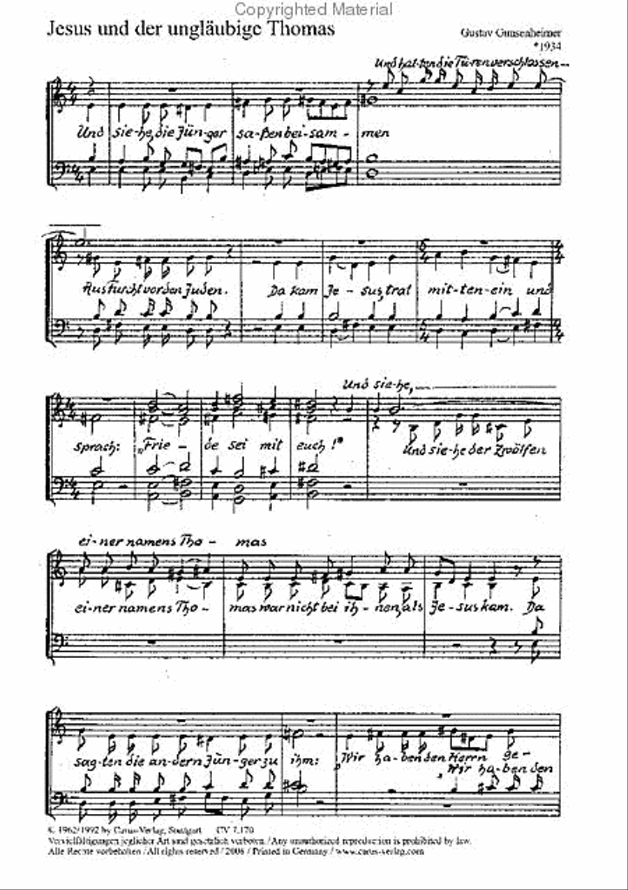 Jesus und der unglaubige Thomas SSATBB scores gallery preview page 2