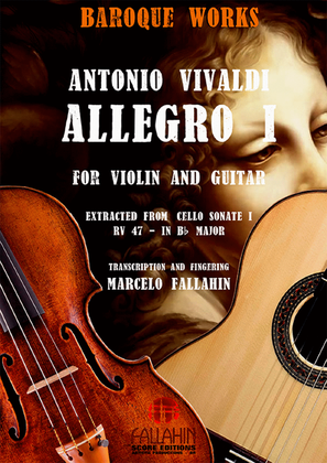 Book cover for ALLEGRO I (SONATE I - RV 47) - ANTONIO VIVALDI - FOR VIOLIN AND GUITAR