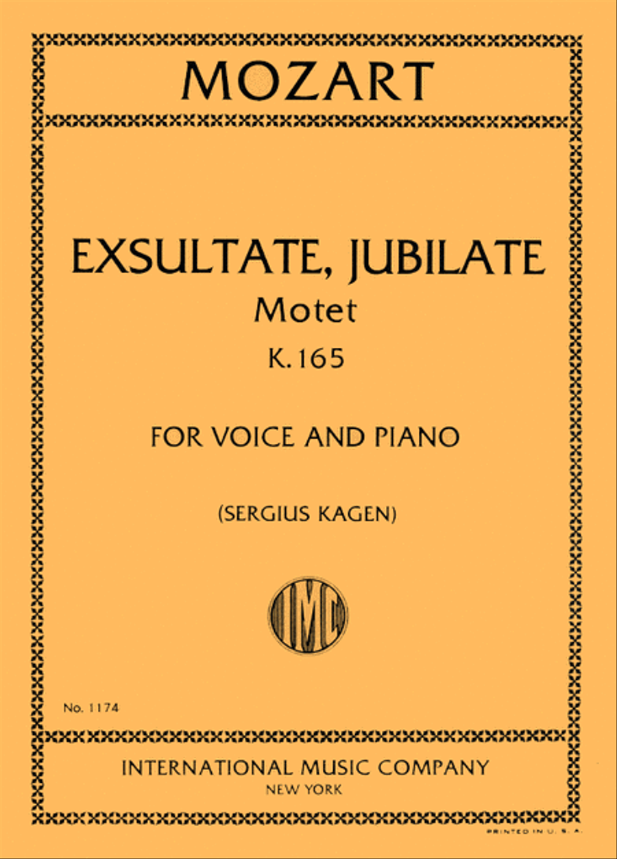 Exsultate, Jubilate, Motet, K. 165 Soprano Voice scores gallery preview page 1