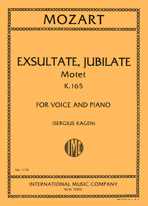 Book cover for Exsultate, Jubilate, Motet, K. 165