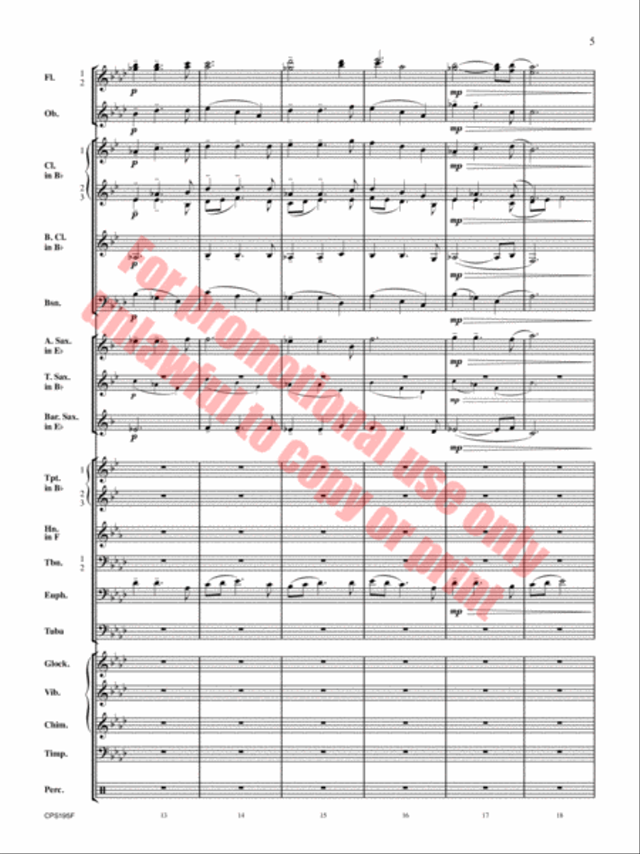 The Last to Fall Concert Band scores gallery preview page 6