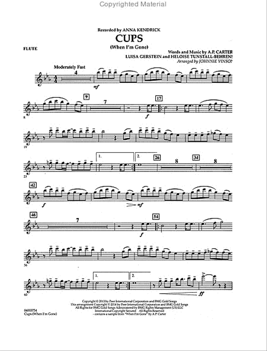 Cups (When I'm Gone) Concert Band scores gallery preview page 4
