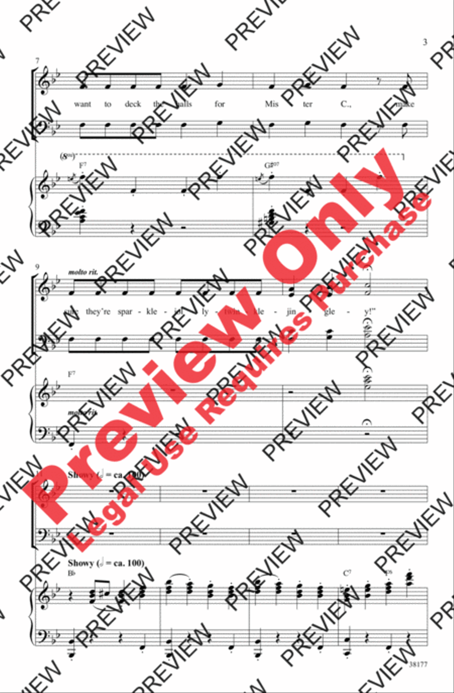 Sparklejollytwinklejingley 4-Part scores gallery preview page 3