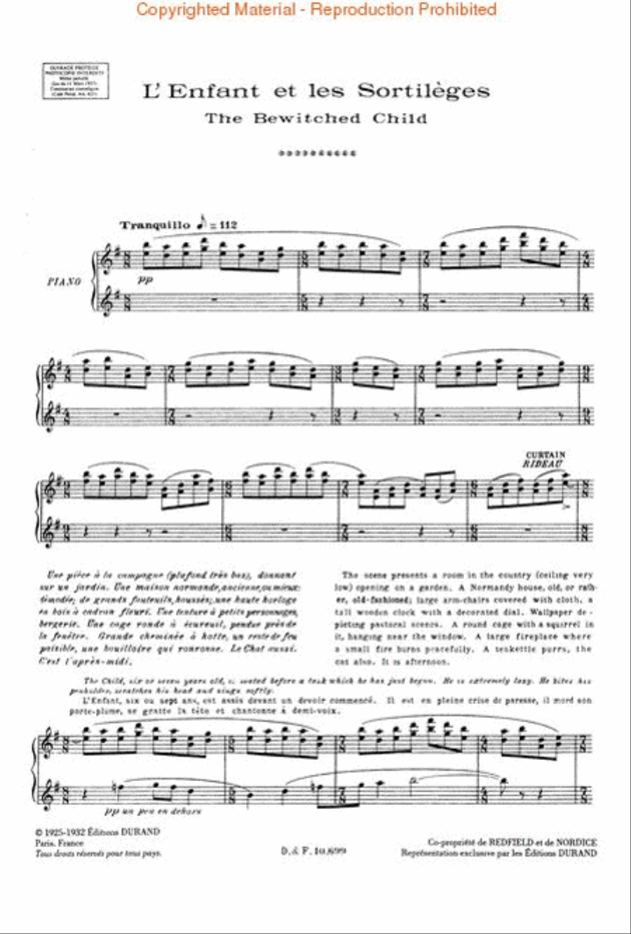 L'enfant et les Sortilèges (The Bewitched Child) Choir scores gallery preview page 2