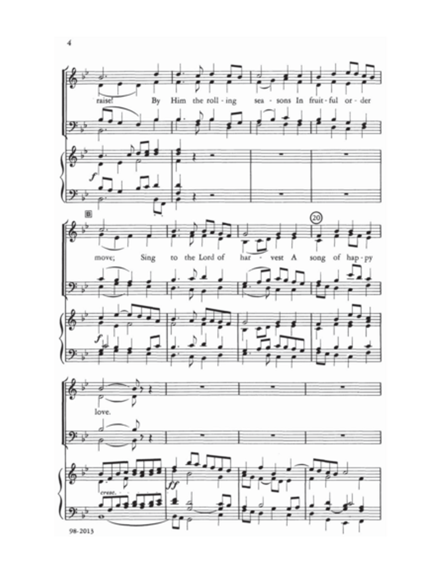 Sing to the Lord of Harvest (Willan) - SATB