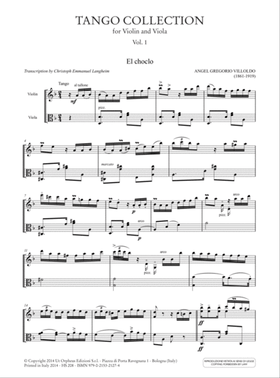 Tango Collection for Violin and Viola - Vol. 1 Viola scores gallery preview page 2