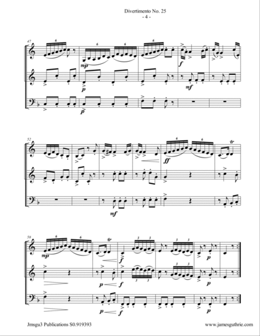 Haydn: Three Brass Trios Brass Trio scores gallery preview page 4