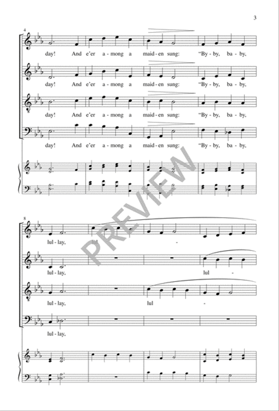 By-by, Lullay 4-Part scores gallery preview page 4