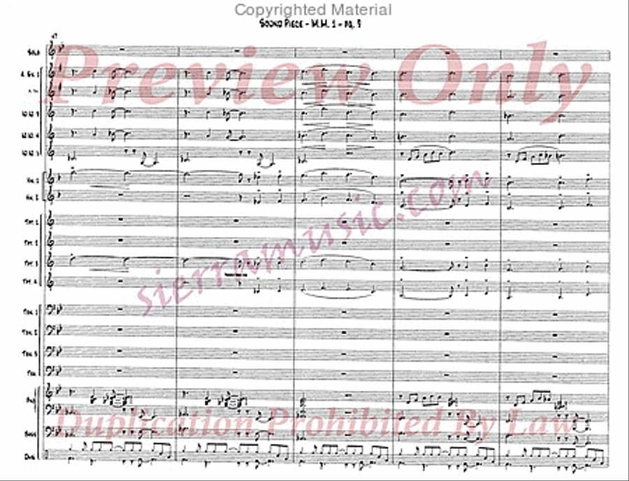 Sound Piece For Jazz Orchestra Big Band scores gallery preview page 10