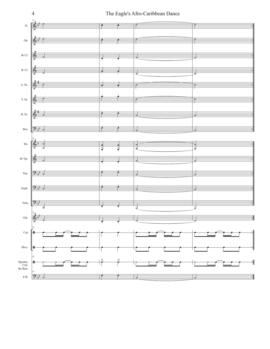 The Eagle's Afro-Caribbean Dance For Beginner Concert Band Concert Band scores gallery preview page 5