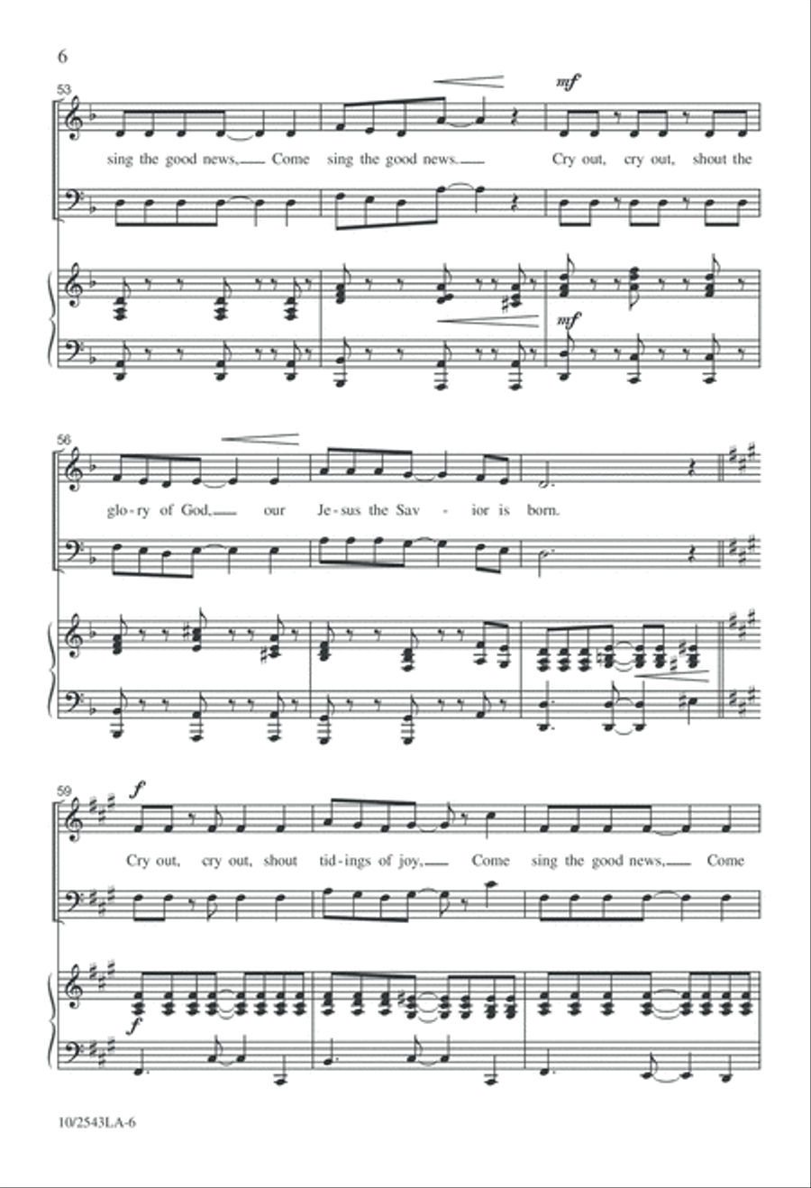Cry Out 3-Part scores gallery preview page 6