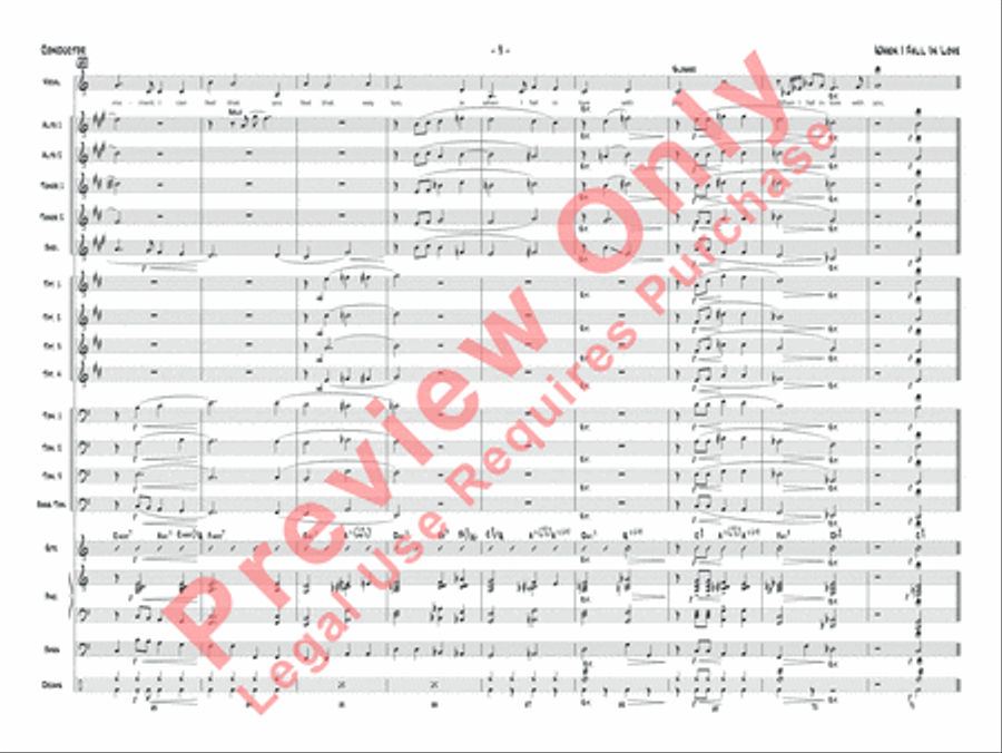 When I Fall in Love When I Fall in Love Jazz Ensemble scores gallery preview page 21