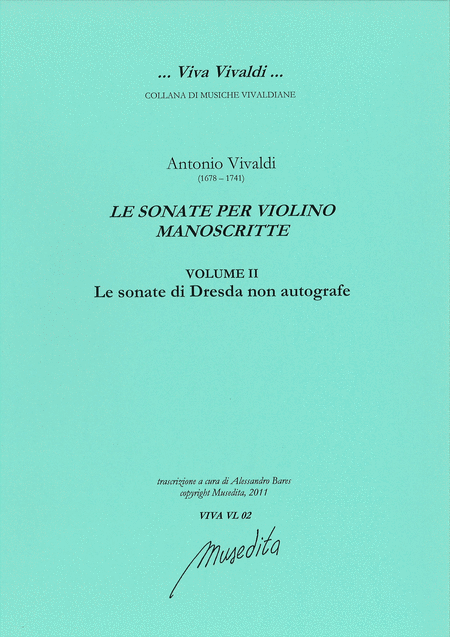 Manuscript violin sonatas (vol.II: Dresden Sonatas)