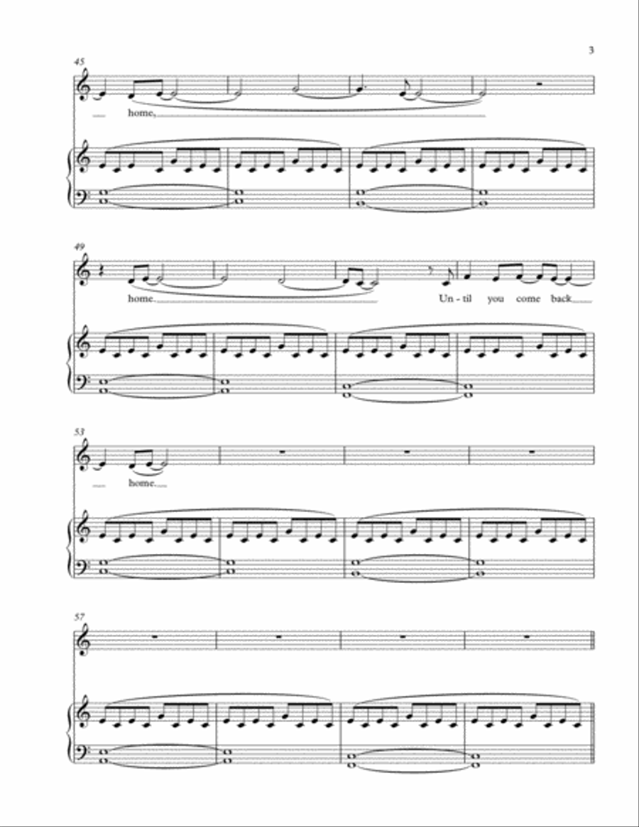 Until You Come Back Home Until You Come Back Home Voice scores gallery preview page 3