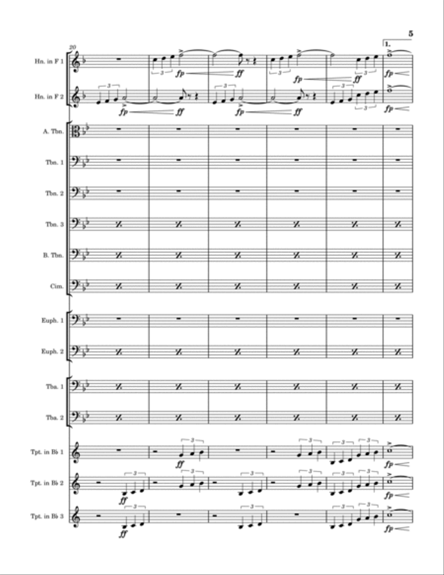 Gladiatore Fanfare Gladiatore Fanfare Brass Ensemble scores gallery preview page 5