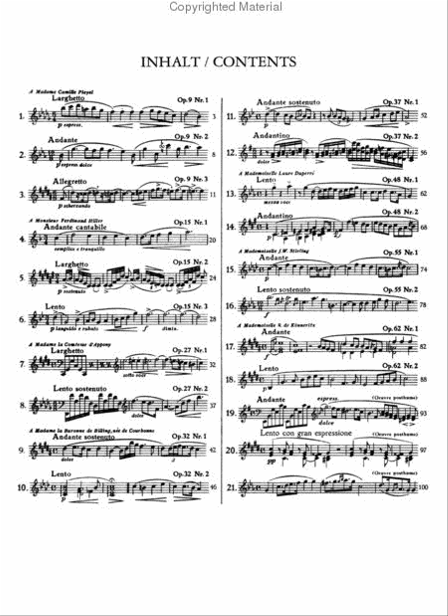 Nocturnes for Piano Piano Solo scores gallery preview page 2
