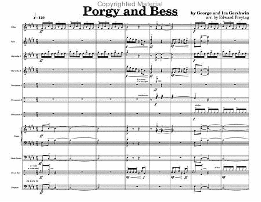 Porgy and Bess Porgy and Bess Percussion Ensemble scores gallery preview page 3