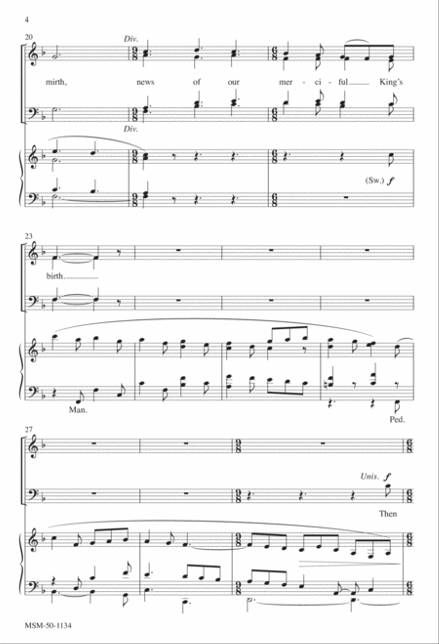 On Christmas Night (The Sussex Carol) 4-Part scores gallery preview page 4