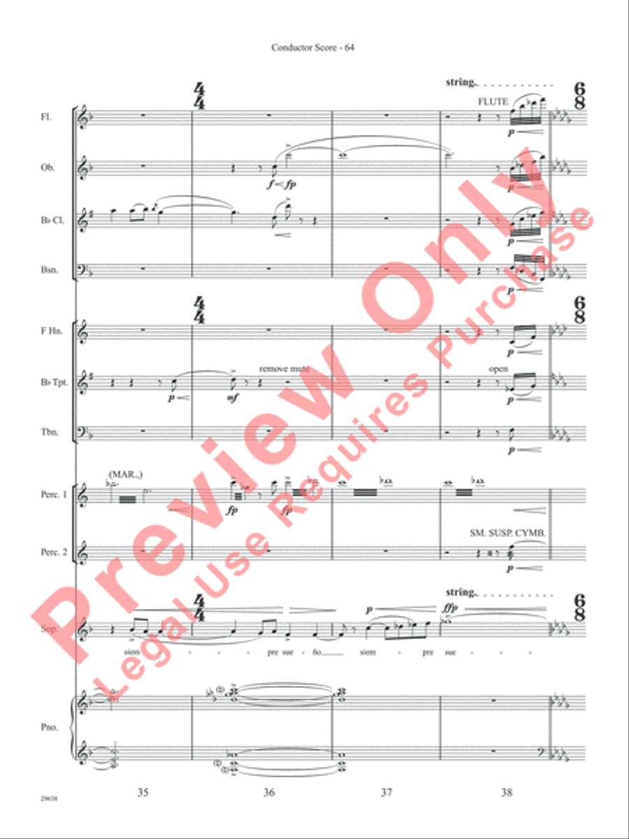 Three Spanish Songs (for Soprano and Wind Ensemble) Concert Band scores gallery preview page 69