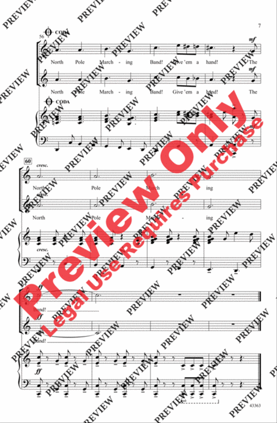 The North Pole Marching Band - SoundTrax CD (CD only) Choir scores gallery preview page 7