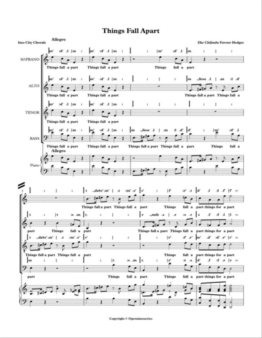 My Igbo Folk Songs My Igbo Folk Songs A Cappella scores gallery preview page 2