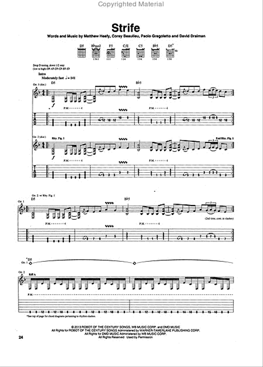Trivium - Vengeance Falls Electric Guitar scores gallery preview page 5