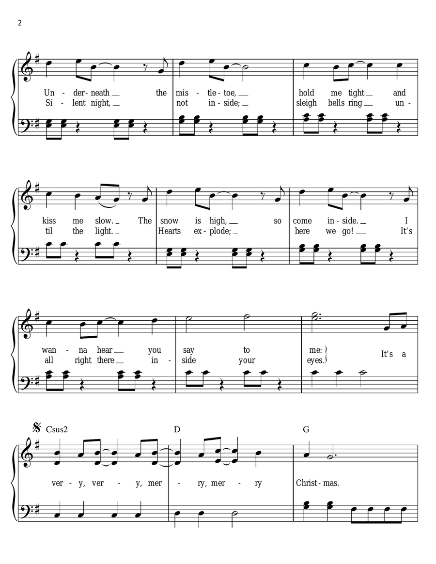 Extraordinary Merry Christmas Piano, Vocal, Guitar scores gallery preview page 2